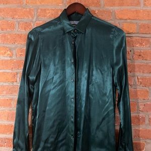 Zara satin button down